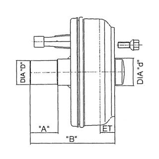 KNOTT bremsestub op til 1500 kg 200x50 højre
