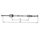 AL-KO Bowden kabler aftagelige, klokke 24 mm, nippel 8 mm - Profi Longlife HL 1620 mm / GL 1816 mm