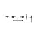AL-KO Bowden kabler til aftagelige + højdejusterbare AE HL 700 mm / GL 935 mm, C 8 mm, D M12