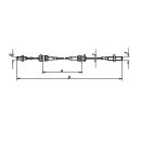 AL-KO Bowden kabler til aftagelige + højdejusterbare AE HL 550 mm / GL 840 mm, C 6 mm, E M12 højre, D M12 venstre