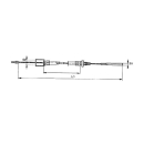 KNOTT Bowden kabler Nieper, Schlegl, Avonride, klokke Ø 19 mm, længde 1830 mm / længde 2040 mm
