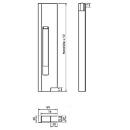 Aluminiumslås med stop 400 mm højde, højre