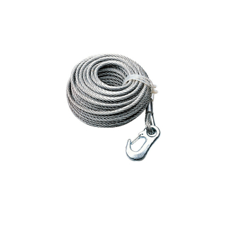 Stålkabel med snapkrog til spildiameter (ø) 6,0 mm 10 meter