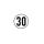 Plasthastighedsskilt 30 km / t