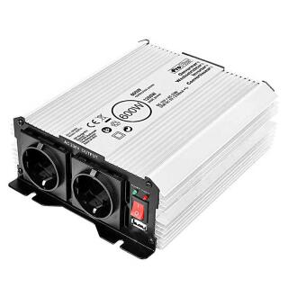 Spændingsomformer 12-230V 600W / 1200W + USB