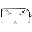 Enkeltaksel stænkskærmprofil 12/40 B150 R300 L970 S600 H315