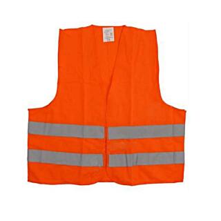 Sikkerhedsveste med 2 orange reflekterende striber hver
