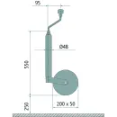 AL-KO støttehjul massiv gummihjul stålfælg 200x50, 300 kg