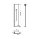 Sidelåse med stop, anodiseret aluminium 400 mm til højre