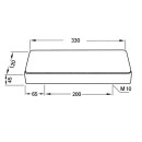 Forstøttepude PUR-skum 330 x 119 x 43 mm