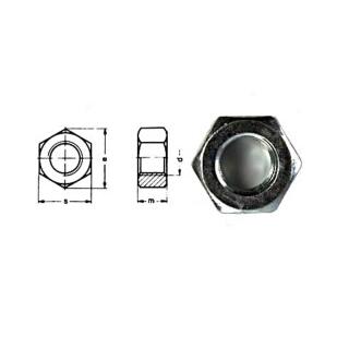 Sekskantmøtrik DIN 934 galvaniseret M30