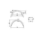 De Haan - skærm til enkeltakslede modeller HR 2275, H 2212/12, W 220 / S 750 mm