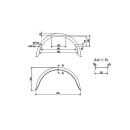 De Haan - skærm til enkeltakslede køretøjer HR 2280, H 2213/12, W 220 / S 800 mm