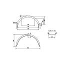 De Haan - skærm til enkeltakslede køretøjer HR 2286, H 2214/12, W 220 / S 860 mm