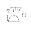 De Haan - skærm til enkeltakslede modeller HR 2480, H 2413/12, W 240 / S 800 mm