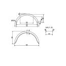 De Haan - skærm til enkeltakslede modeller HR 2486, H 2414/12, W 240 / S 860 mm