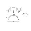 De Haan - skærm til enkeltakslede køretøjer HR 2886, H 2814/12, W 280 / S 860 mm
