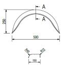 De Haan - skærm til enkeltakslede modeller HR 1850, H 1808/12, B 180 / S 500 mm