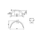 De Haan - skærm til enkeltakslede modeller HR 1880, H 1813/12, B 180 / S 800 mm