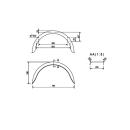De Haan - skærm til enkeltakslede modeller HR 2475, H 2412/12, W 240 / S 750 mm