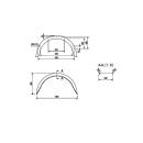 De Haan - skærm til enkeltakslede køretøjer HR 2266, H 2211/12, W 220 / S 660 mm